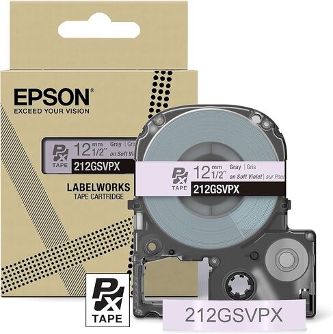 حزمة Epson LabelWorks Perfect Pinks & Purples - 5 أشرطة وأشرطة وردية وأرجوانية - 212BVPX، 212FPPX، 212GSPPX، 212GSVPX، 212RBPPX in Saudi Arabia