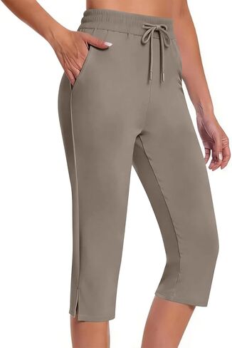 Women's Capri Pants 2026 Summer Casual Loose Yoga Pants Lightweight Comfy Workout Cropprd Pant with Pockets in Saudi Arabia