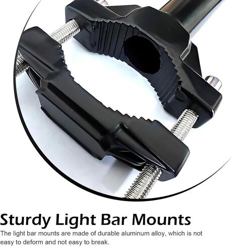 2 PCS Motorcycle Spotlight Mount Brackets, Front Aux Light Fork Mounts, Shock-Absorption Tube Clamp Turn Signals Mounting Clamp, Fog Light Holder for 1" - 2.54" Off-Road ATV UTV Roll Bar in Saudi Arabia