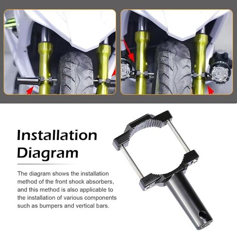 2 PCS Motorcycle Spotlight Mount Brackets, Front Aux Light Fork Mounts, Shock-Absorption Tube Clamp Turn Signals Mounting Clamp, Fog Light Holder for 1" - 2.54" Off-Road ATV UTV Roll Bar in Saudi Arabia