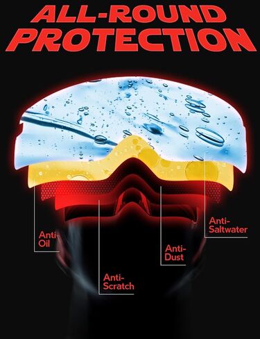 Polarized Lenses Replacement Compatible with Oakley BXTR OO9280 Sunglasses, Impact Resistant & Perfect Fit - Fire Red & Ice Blue in Kuwait