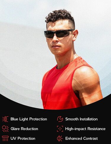 Polarized Lenses Replacement Compatible with Oakley BXTR OO9280 Sunglasses, Impact Resistant & Perfect Fit - Fire Red & Ice Blue in Kuwait