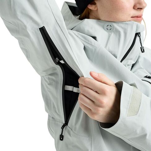 سترة Burton, AK GORE-TEX Upshift - للنساء، رمادي كلاود، S in Saudi Arabia