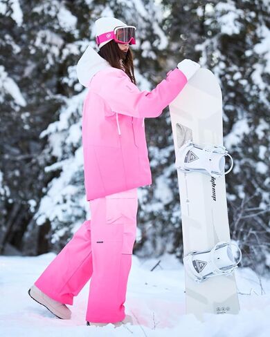 Snowboard Jacket Womens Baggy Ski Coat Waterproof Windproof Insulated Warm Winter Snow Coat in Saudi Arabia