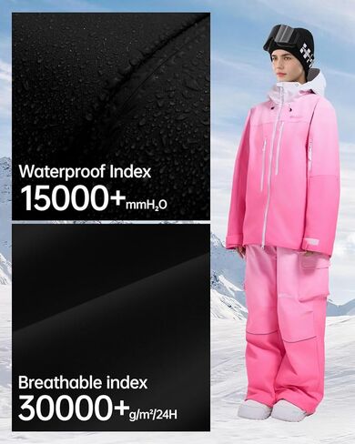 Snowboard Jacket Womens Baggy Ski Coat Waterproof Windproof Insulated Warm Winter Snow Coat in Saudi Arabia