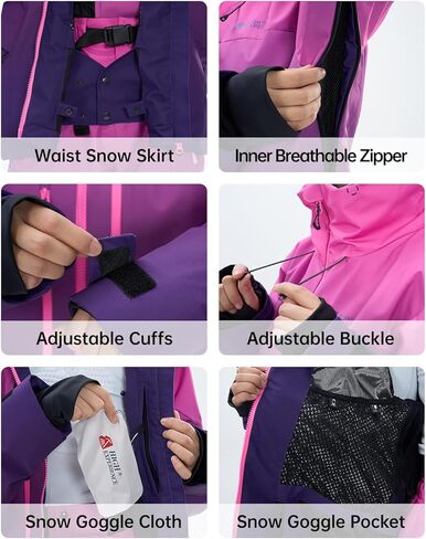 Snowboard Jacket Womens Baggy Ski Coat Waterproof Windproof Insulated Warm Winter Snow Coat in Saudi Arabia