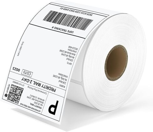 MUNBYN 130B Bluetooth Thermal Label Printer+Thermal Direct Shipping Label (Pack of 500 4x6 Per Roll Labels)+White Label Holder in Saudi Arabia