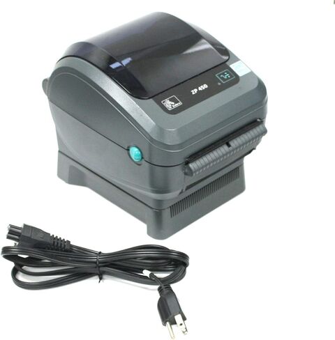 زيبرا ZP450-0502-0004A CTP طابعة ملصقات حرارية مباشرة عالية السرعة، تدعم UPS Worldship، FedEx، Stamps، Shipworks، Shiprush وغيرها الكثير (متجددة) in Saudi Arabia