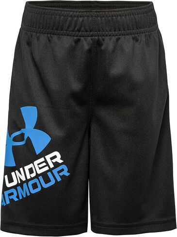 Under Armour Boys' Prototype Performance Shorts, Elastic Waistband, Lightweight & Fast-Drying, Black Symbol, 3T in Saudi Arabia