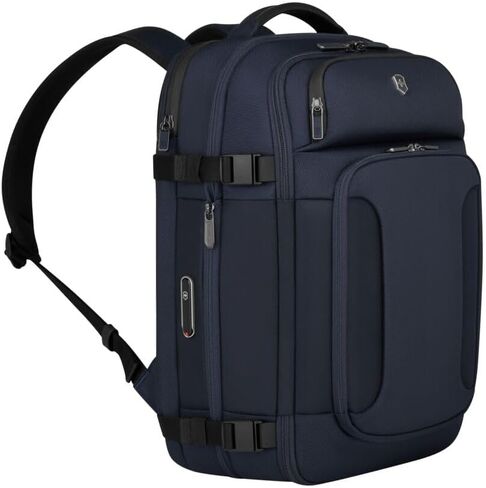 حقيبة ظهر Victorinox Werks Traveler 7.0، حقيبة ظهر مع كمبيوتر محمول مقاس 15.6 بوصة ومساحة للكمبيوتر اللوحي مقاس 11 بوصة، باللون الأزرق الداكن in Saudi Arabia