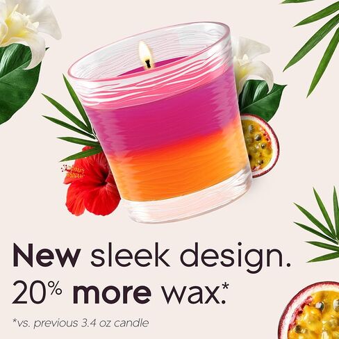 Glade 1-Wick 2in1 Scented Candle Jar, Hawaiian Breeze & Vanilla Passion Fruit, Air Freshener Infused with Essential Oils, 4.08 Oz, 2 Count in Saudi Arabia
