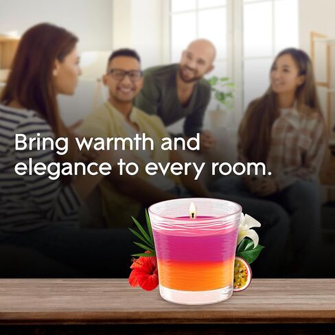 Glade 1-Wick 2in1 Scented Candle Jar, Hawaiian Breeze & Vanilla Passion Fruit, Air Freshener Infused with Essential Oils, 4.08 Oz, 2 Count in Saudi Arabia