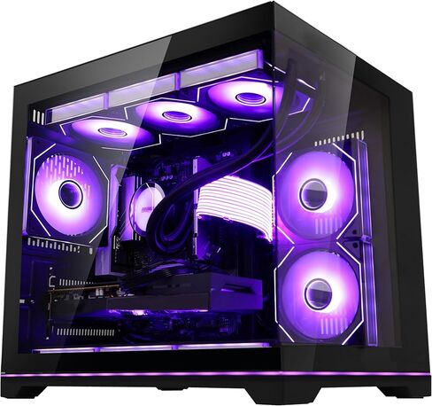 جهاز كمبيوتر Superview للألعاب -AMD Ryzen 7 9700X 6-Core 3.9 جيجا هرتز -RTX 5060 Ti 16G -32 جيجابايت DDR5 RAM-1 تيرابايت PCIe +1 تيرابايت SATA SSD -WiFi &BT -جهاز كمبيوتر مُصمم مسبقًا 850 وات PSU، مبرد سائل، كمبيوتر مكتبي Win11 Pro، أسود in Kuwait