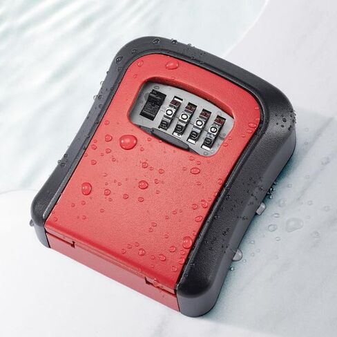 Generic Key Box Combination Lock Wall Mountable Key Box, Red in Saudi Arabia