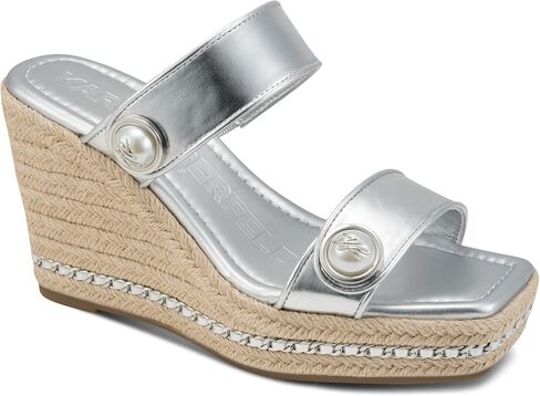 KARL LAGERFELD womens Carsen Double Band Espadrille Wedge Sandal in Saudi Arabia