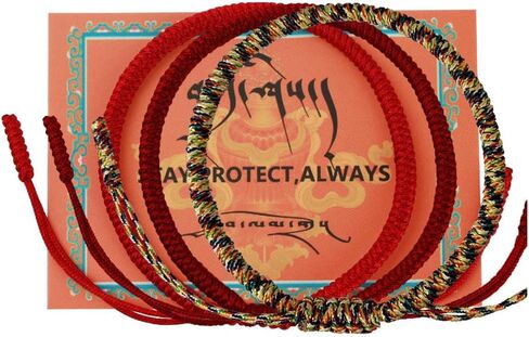 Blessed Tibetan Buddhist Bracelets Braided Red String Vajra Knot Bracelets Gift for Loved Ones Multiple Styles Available in Saudi Arabia