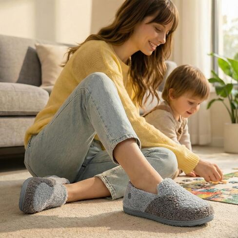 LongBay Women’s Two-Tone Slippers Cozy House Shoes with Removable Insole for Indoor Outdoor in Saudi Arabia
