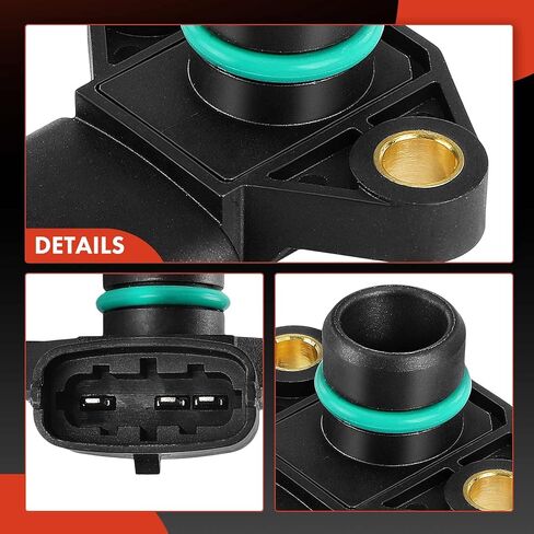 A-Premium Manifold Pressure (MAP) Sensor [3 Pins] Compatible with Hyundai Genesis Coupe 2010 2011 2012, 2.0L, Replace# 3920027000 in Kuwait