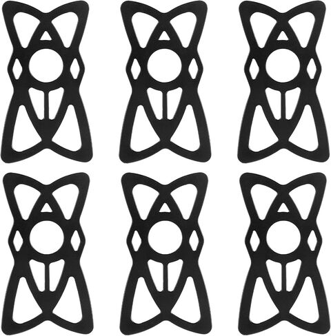 Bicycle Phone Mount Holder, 6 Pack Motorcycle Phone Mount Tether Grip Silicone Strap, Universal Bike Replacement Straps Holders Security Bands for Bike Motorcycle Handlebar Scooter in Saudi Arabia