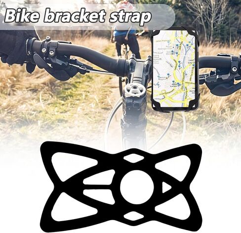 Bicycle Phone Mount Holder, 6 Pack Motorcycle Phone Mount Tether Grip Silicone Strap, Universal Bike Replacement Straps Holders Security Bands for Bike Motorcycle Handlebar Scooter in Saudi Arabia