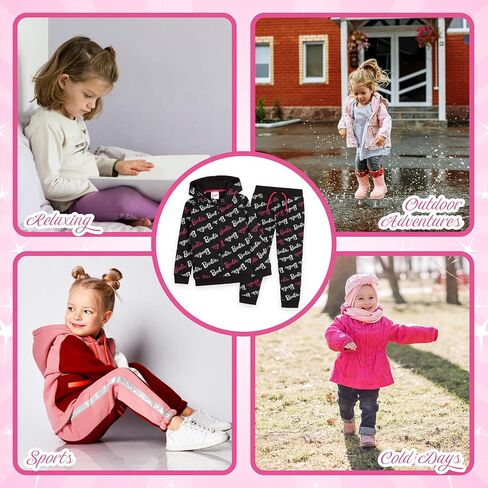 Barbie Girls Tracksuits, Zip Up Hoodie and Tracksuit Bottoms Sets for Girls in Saudi Arabia