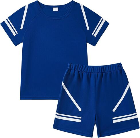 Teen Boys Clothes Summer Outfits Quick Dry Athletic Short Sleeve Boys' Shorts Set for Kids Clothes 7-14 Years in Saudi Arabia