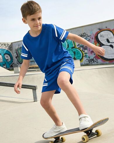 Teen Boys Clothes Summer Outfits Quick Dry Athletic Short Sleeve Boys' Shorts Set for Kids Clothes 7-14 Years in Saudi Arabia