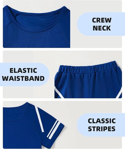 Teen Boys Clothes Summer Outfits Quick Dry Athletic Short Sleeve Boys' Shorts Set for Kids Clothes 7-14 Years in Saudi Arabia