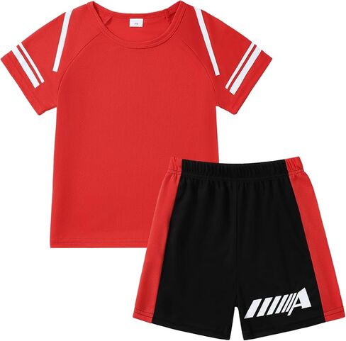 Teen Boys Clothes Summer Outfits Quick Dry Athletic Short Sleeve Boys' Shorts Set for Kids Clothes 7-14 Years in Saudi Arabia