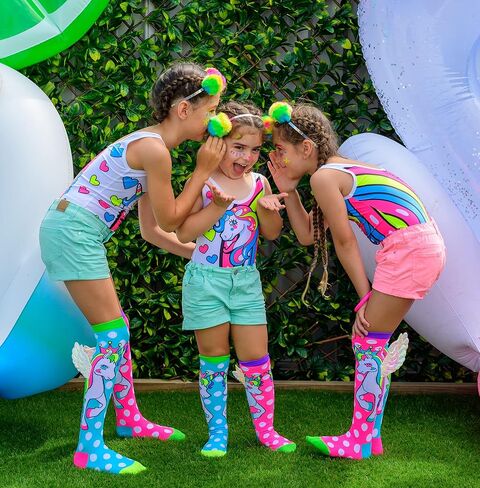 MADMIA Flying Unicorn Knee-High Socks – Colorful Dress-Up Socks for Kids & Adults, Fun Crazy Sock Day Gift in Saudi Arabia