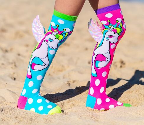 MADMIA Flying Unicorn Knee-High Socks – Colorful Dress-Up Socks for Kids & Adults, Fun Crazy Sock Day Gift in Saudi Arabia