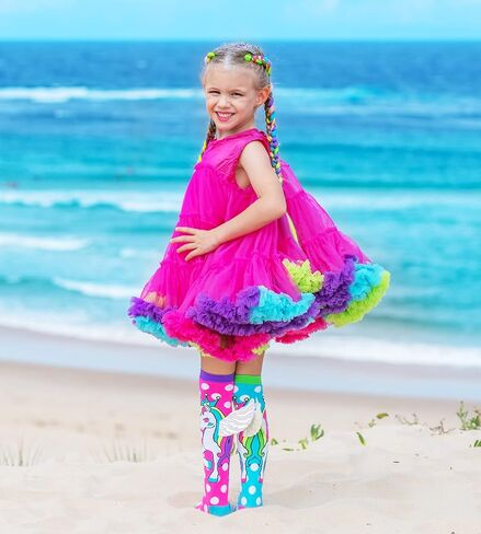 MADMIA Flying Unicorn Knee-High Socks – Colorful Dress-Up Socks for Kids & Adults, Fun Crazy Sock Day Gift in Saudi Arabia
