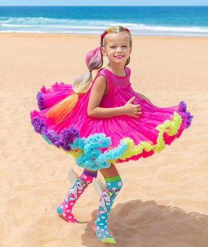 MADMIA Flying Unicorn Knee-High Socks – Colorful Dress-Up Socks for Kids & Adults, Fun Crazy Sock Day Gift in Saudi Arabia