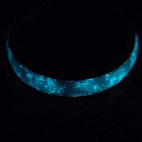 Handmade Wedding Ring - Men's or Women's Carbon Fiber Ring with Pearl White Opal Inlay in Kuwait