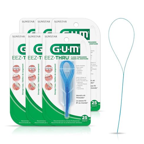 خيط تنظيف الأسنان GUM Eez-Thru -- 25 قطعة - 2 قطعة in Saudi Arabia
