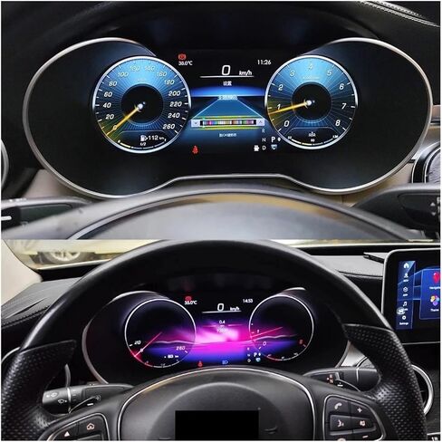 لوحة لوحة قيادة LCD وشاشة أندرويد 12.3 بوصة متوافقة مع Benz GLC/C-Class W205 W253 W253 أداة رقمية Carplay Auto 4G in Kuwait