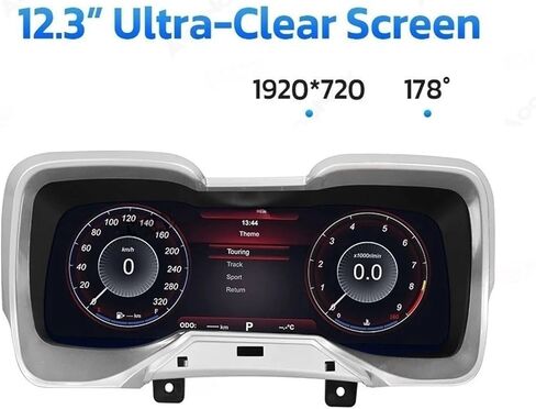 نظام لينكس للسيارة متوافق مع شيفروليه كامارو 2011-2015 أداة ستيريو شاشة LCD لوحة القيادة الرقمية لوحة قمرة القيادة عداد السرعة in Kuwait