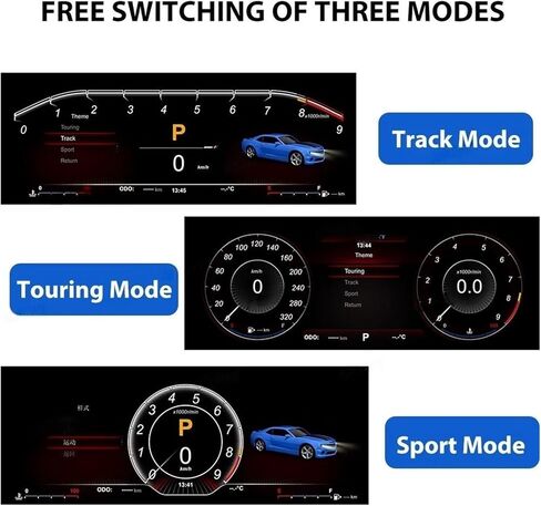 نظام لينكس للسيارة متوافق مع شيفروليه كامارو 2011-2015 أداة ستيريو شاشة LCD لوحة القيادة الرقمية لوحة قمرة القيادة عداد السرعة in Kuwait
