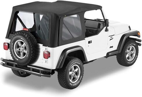 قطعة قماش شراعي سوداء من Bestop 7912201، قطعة علوية لسيارة 1997-2002 Wrangler TJ in Saudi Arabia
