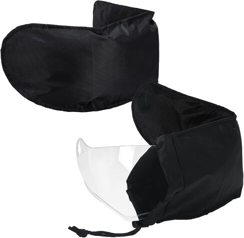 1 Pcs Motorcycle Helmet Visor Bags for Storing and Carrying Helmet Visor Scratch Face Shield Sleeve with Scratch Fleece Soft Lining (Black) in Saudi Arabia