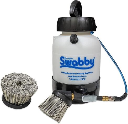 Detail King Swabby 1 Gallon Tire Dressing Tank - Keep Tires Clean & Glistening (with 3in & 6in Brushes) in Saudi Arabia