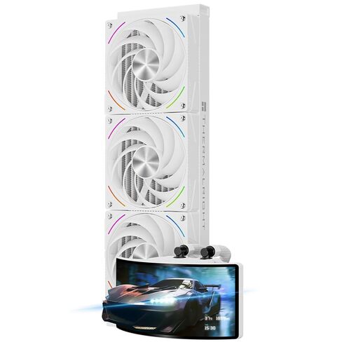 Thermalright Rainbow Vision 360 Turbo ARGB Black CPU Liquid Cooler,for AM5/Intel LGA1851/1700,6.67-inch Curved Screen-Magnetic Suction,with 2400x1080 Resolution,360mm Aio Cooler in Saudi Arabia