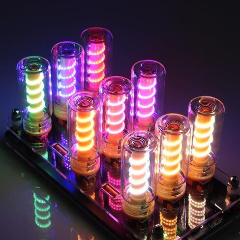 8PCS Mini USB Car Atmosphere Lights, Touch Control Transparent Shell Bottle LED Lamps, Multi-Color Spiral Ambient Night Light for Vehicle Holiday Party Camping Bedroom. (Spiral Style) in Kuwait