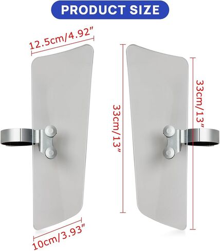 Leg Wind Deflector, PSLER Motorcycle Front Fork Wind Deflectors with Brackets for VT1100C2 Shadow Sabre, VN1500D Vulcan Classic, VL1500 Boulevard, XV1600 Road Star Classic, Clear in Saudi Arabia