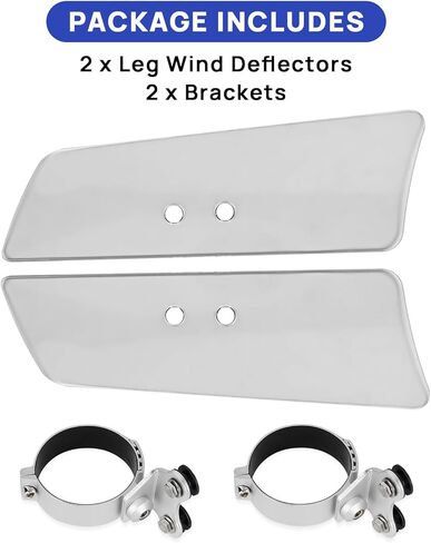 Leg Wind Deflector, PSLER Motorcycle Front Fork Wind Deflectors with Brackets for VT1100C2 Shadow Sabre, VN1500D Vulcan Classic, VL1500 Boulevard, XV1600 Road Star Classic, Clear in Saudi Arabia