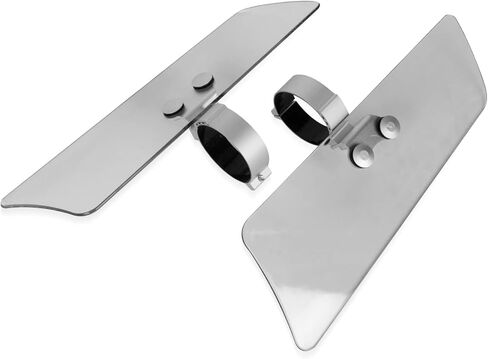 Leg Wind Deflector, PSLER Motorcycle Front Fork Wind Deflectors with Brackets for VT1100C2 Shadow Sabre, VN1500D Vulcan Classic, VL1500 Boulevard, XV1600 Road Star Classic, Clear in Saudi Arabia