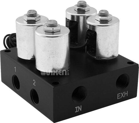 Vixen Air 4 Valve Suspension Manifold with One Dual Needle White Gauge Panel, 3/8" OD Hose 50 FT, 1/4" OD Hose 35 FT and Fittings VXF2CM01W in Saudi Arabia