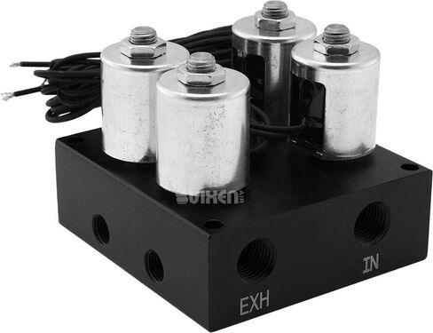 Vixen Air 4 Valve Suspension Manifold with One Dual Needle White Gauge Panel, 3/8" OD Hose 50 FT, 1/4" OD Hose 35 FT and Fittings VXF2CM01W in Saudi Arabia