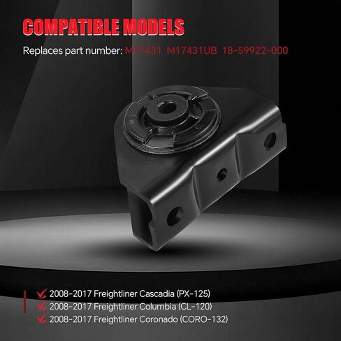 18-59922-000 Front Cab Isolator Mount Compatible with Freightliner Cascadia PX-125 Columbia CL-120 Coronado CORO-132 2008-2017, Cab Mount Replace 1859922000 M17431 M17431UB in Kuwait