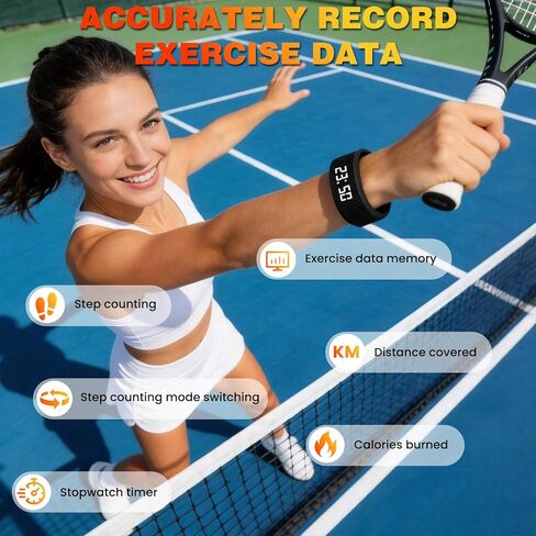 Vibrating Alarm Wristband Electric Clock Watch Shock Silent Sleeps Wrist Sleep Bracelet for Heavy Sleepers Wearable Wristband for Seniors Automatic Wake up Band Vibration with Digital for Deaf in Saudi Arabia